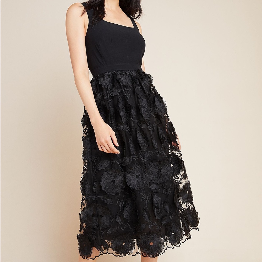 NWT ANTHROPOLOGIE Floriana Lace Midi Dress